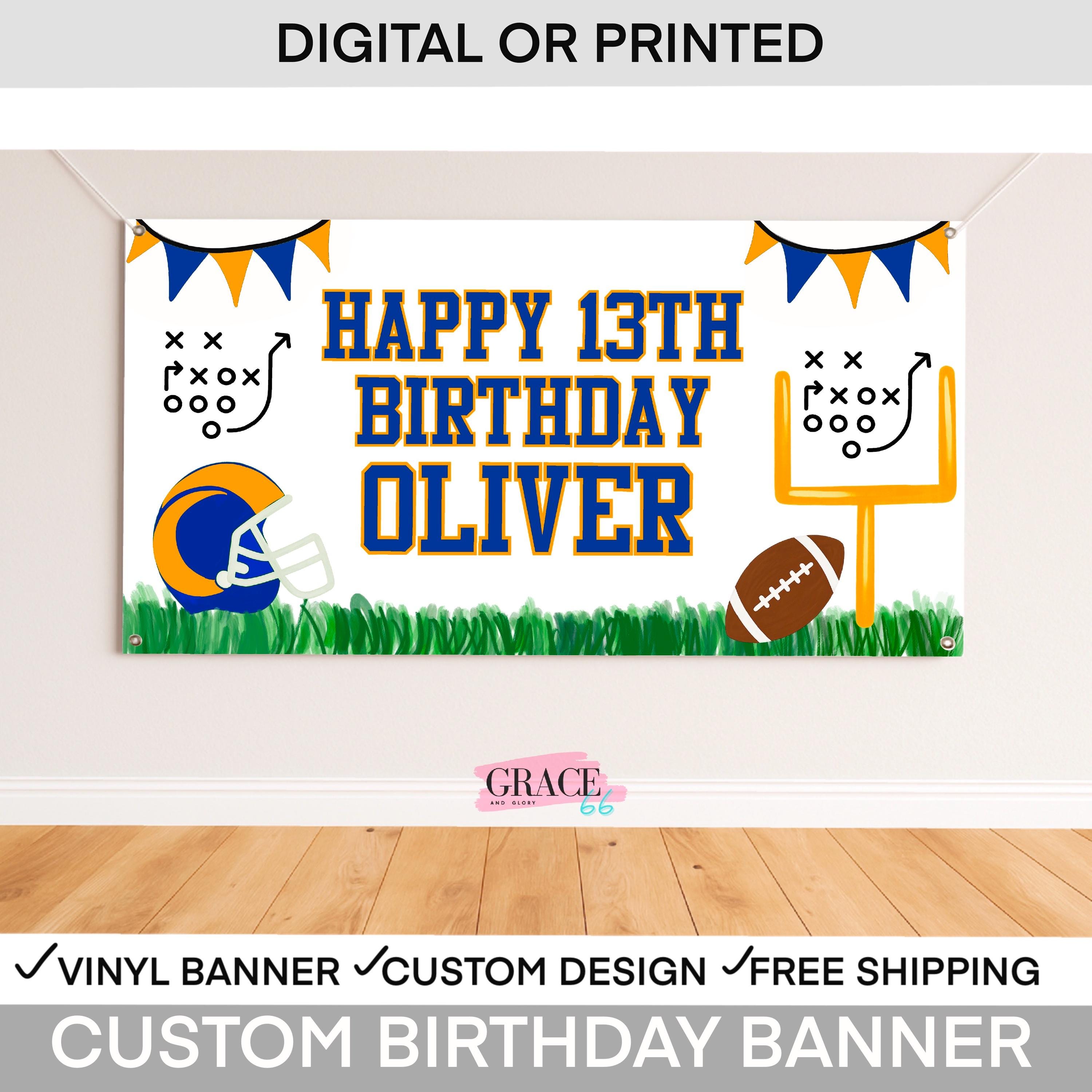 Football Birthday Banner, Football Party Decor, Football Birthday Decoration, Football Backdrop, Birthday Football Banner, Tailgate Banner