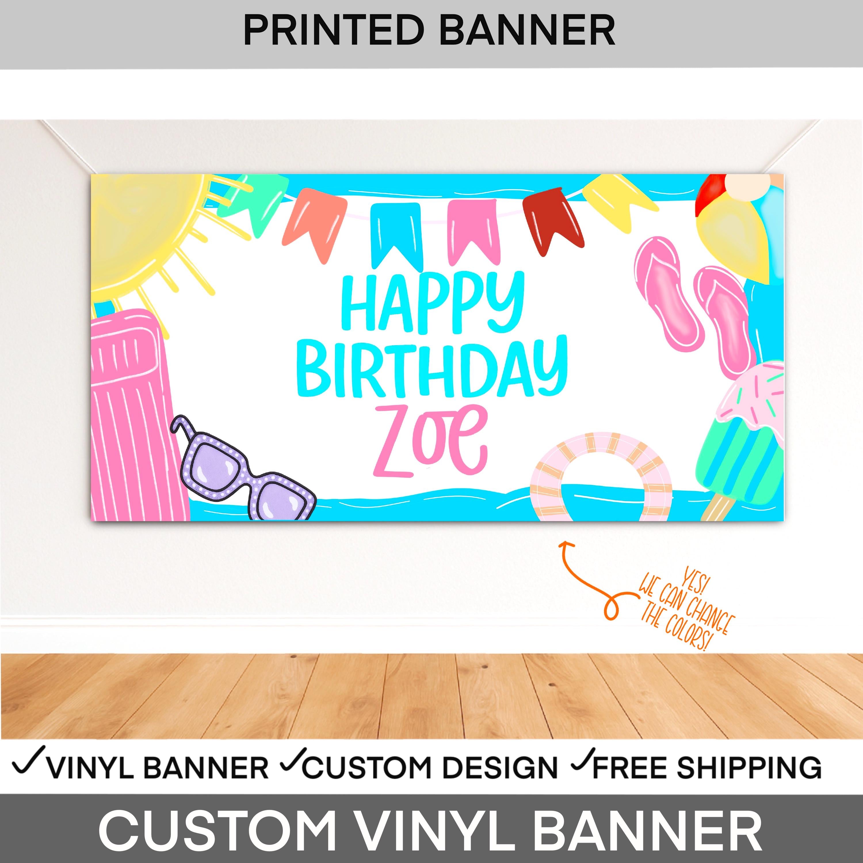 Pool Party, Pool Bash, Summer Party, Pool Party Banner, Swimming Banner, Summer Party Banner, Swim Party Banner, Birthday Banner