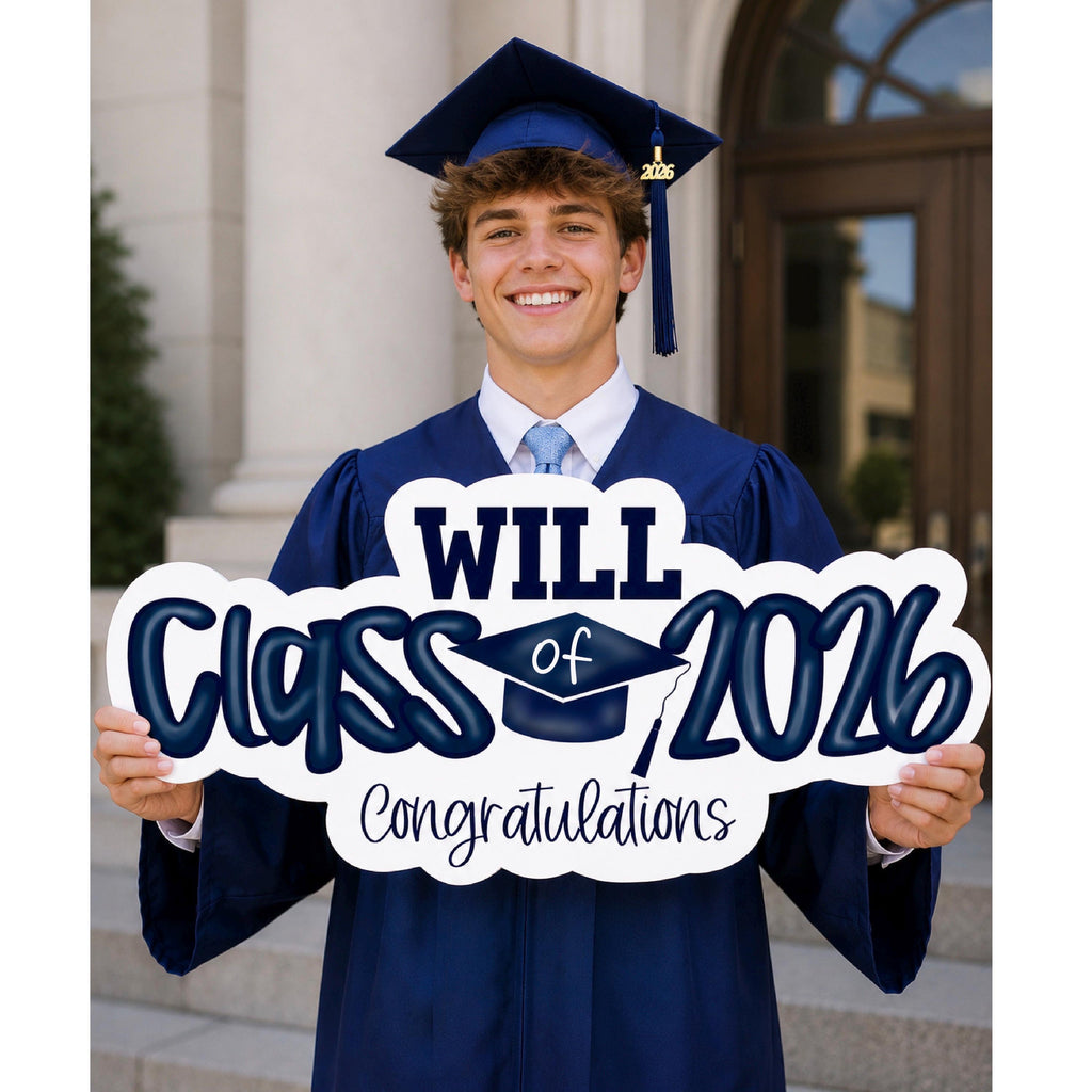 Class of 2026 Graduation Sign | Personalized Senior Party Decor | Foam Board Photo Prop | Graduation Banner