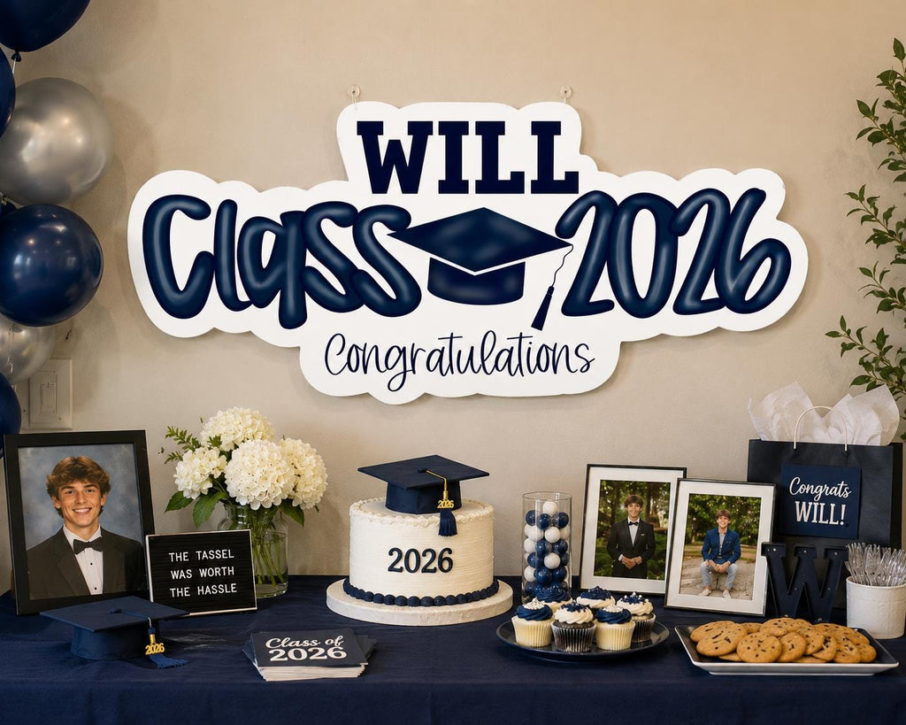 Class of 2026 Graduation Sign | Personalized Senior Party Decor | Foam Board Photo Prop | Graduation Banner