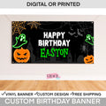 Halloween Birthday Banner | Halloween Party Sign | Halloween birthday Decor | Halloween party banner