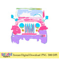 Jeep PNG, Beach Jeep Clipart, Summer Vehicle PNG, Coastal Jeep Design, Tropical Jeep Illustration, Instant Digital Download, Retro Vintage Jeep