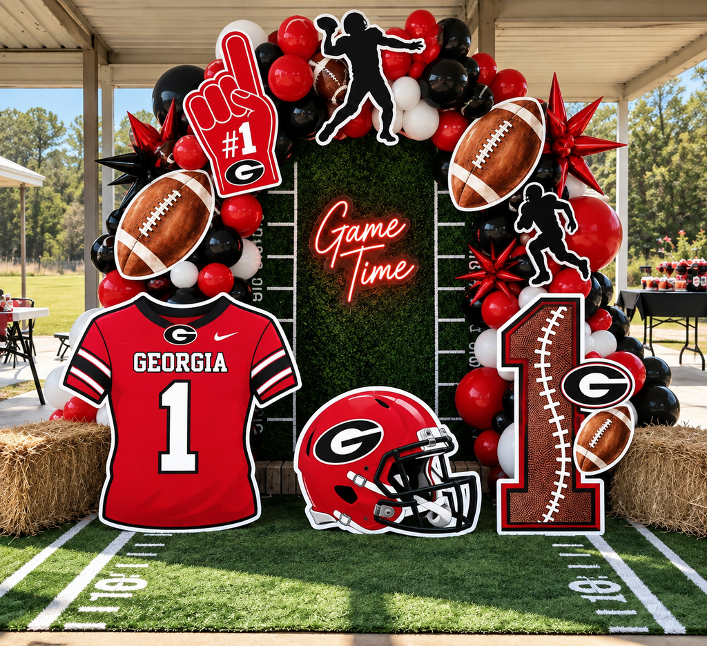 Georgia bulldogs party prop set, football tailgate decor, Georgia bulldogs football party ideas 