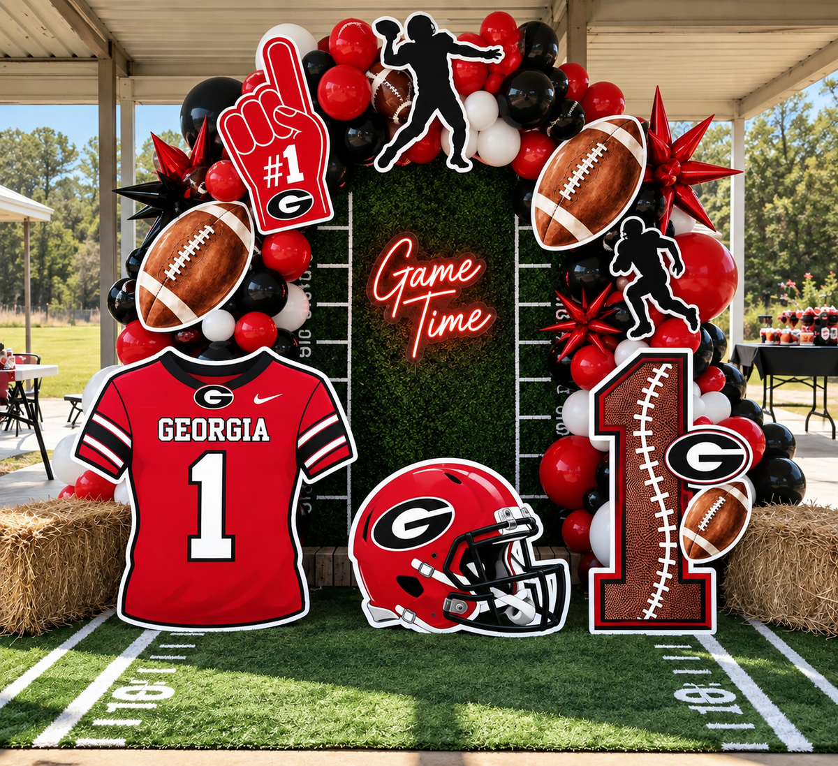 Georgia bulldogs party prop set, football tailgate decor, Georgia bulldogs football party ideas 