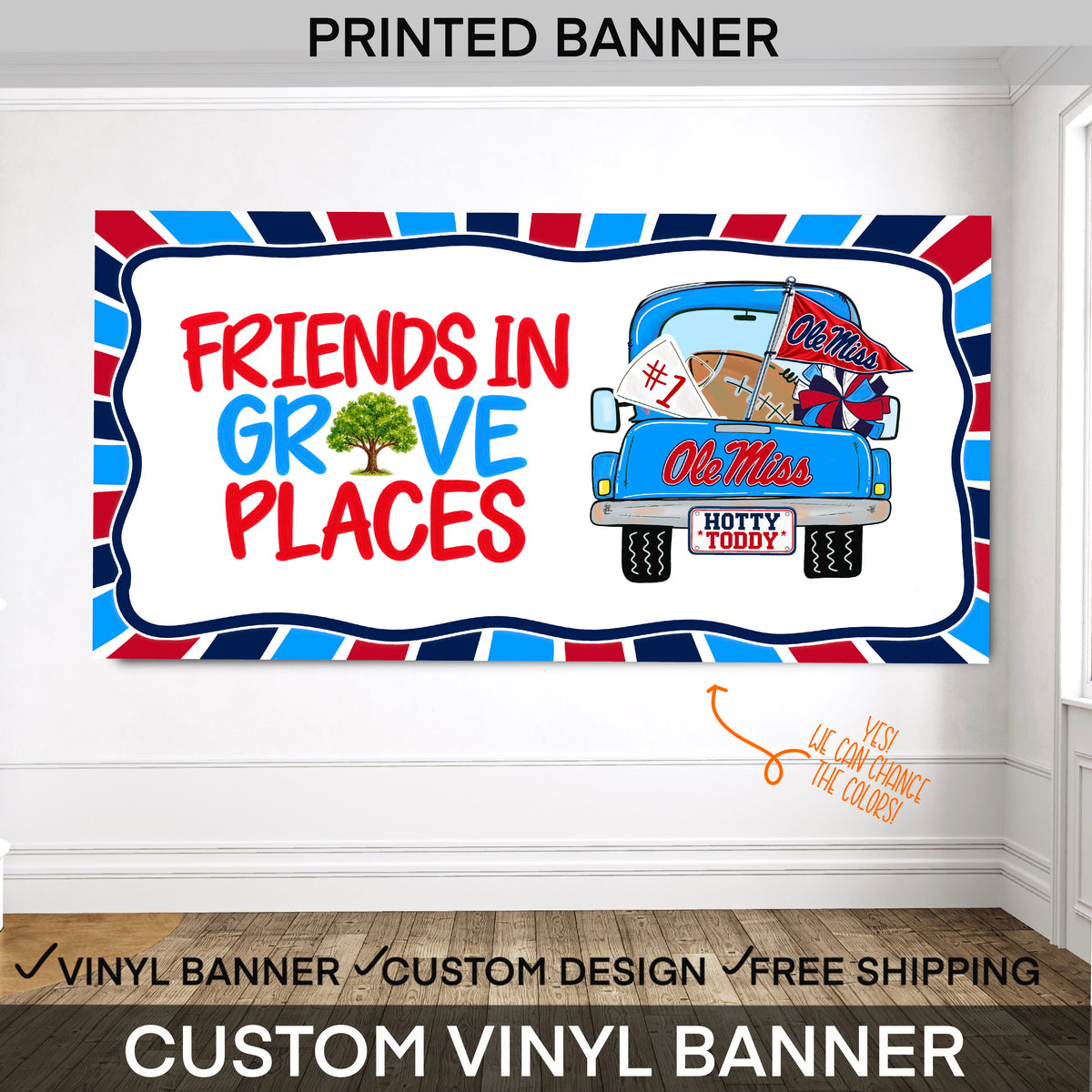 Ole miss football tailgate banner ideas, ole miss tent banner for tailgating at the grove, banner idea