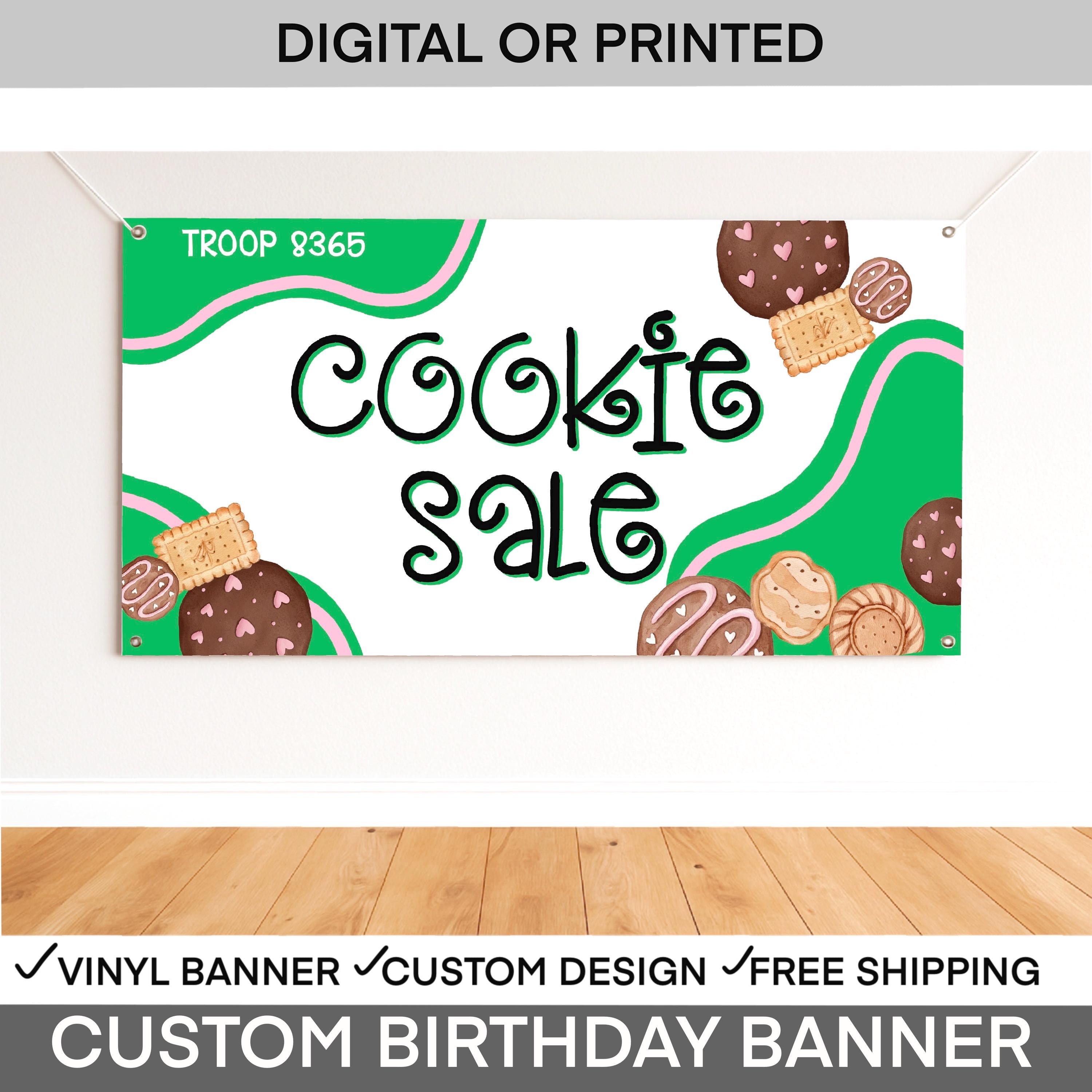 Cookie Banner, Cookie Sale Banner, Cookies For Sale Banner, Cookies Sold Here