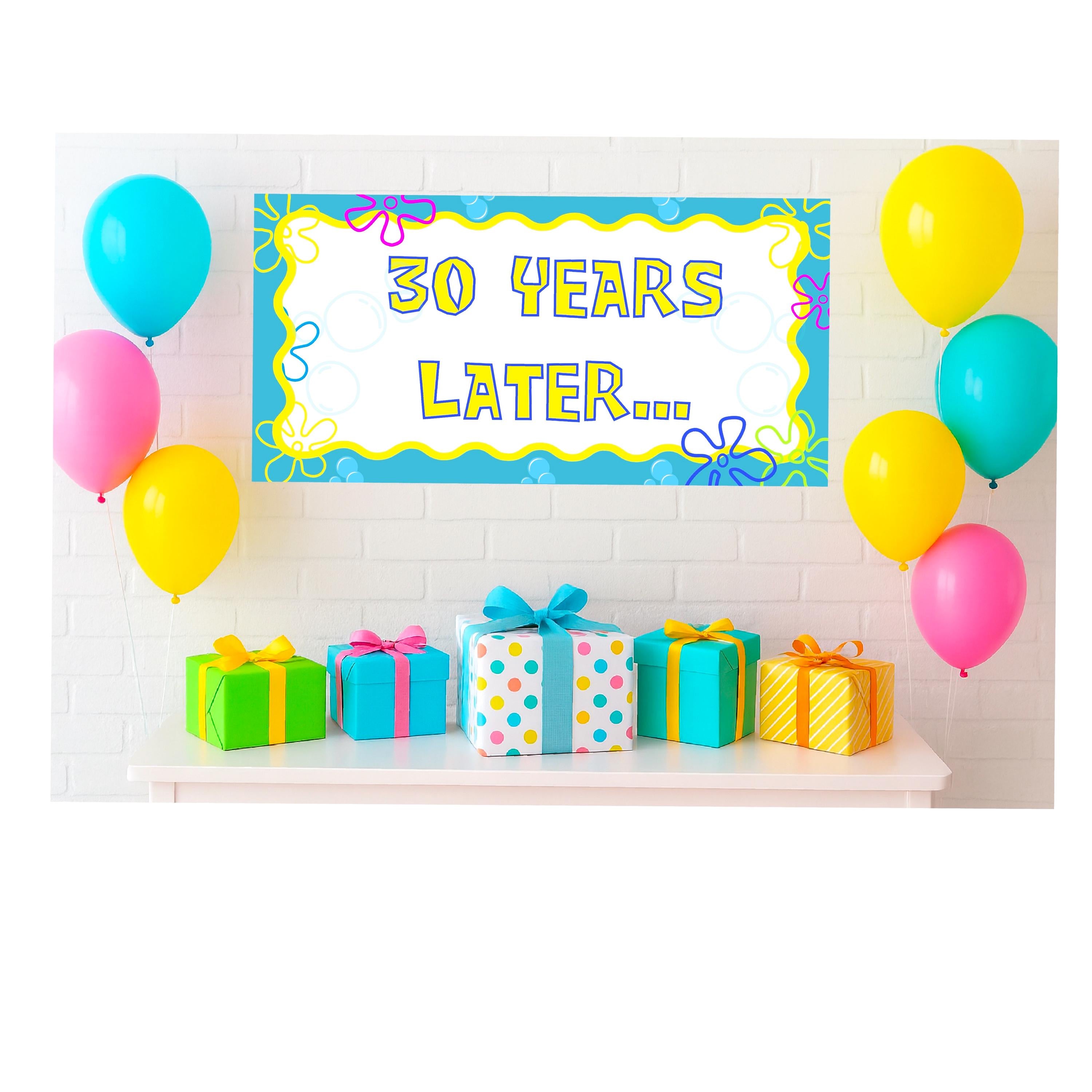 Happy birthday banner, Birthday Banner for yard, Custom birthday banner, 25 Years Later, What's funnier than 24, One year later