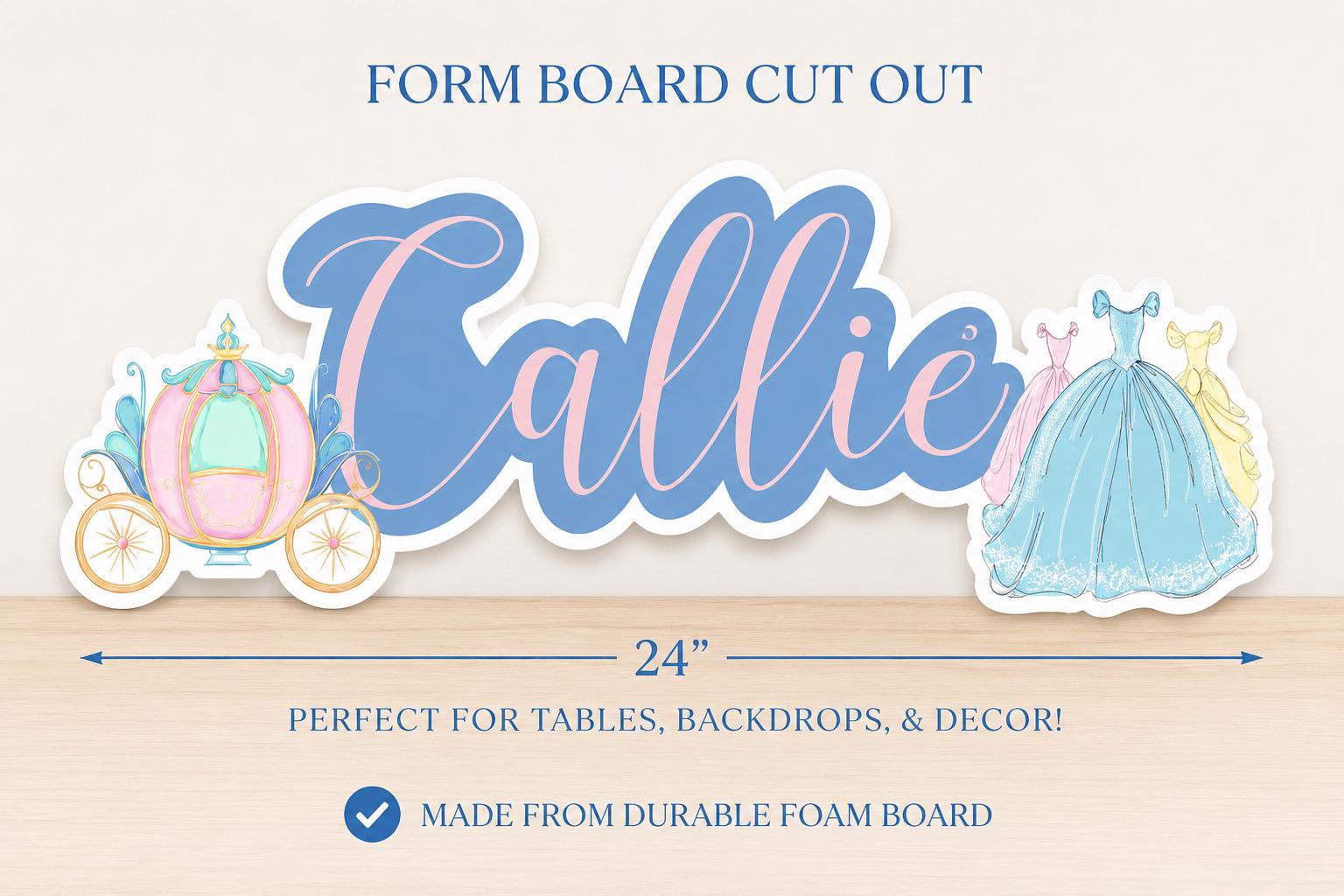 Princess Birthday Foam Board Cutout Sign | Custom Princess Party Decor | Personalized Name Sign | Princess Birthday Photo Prop | Fairytale P