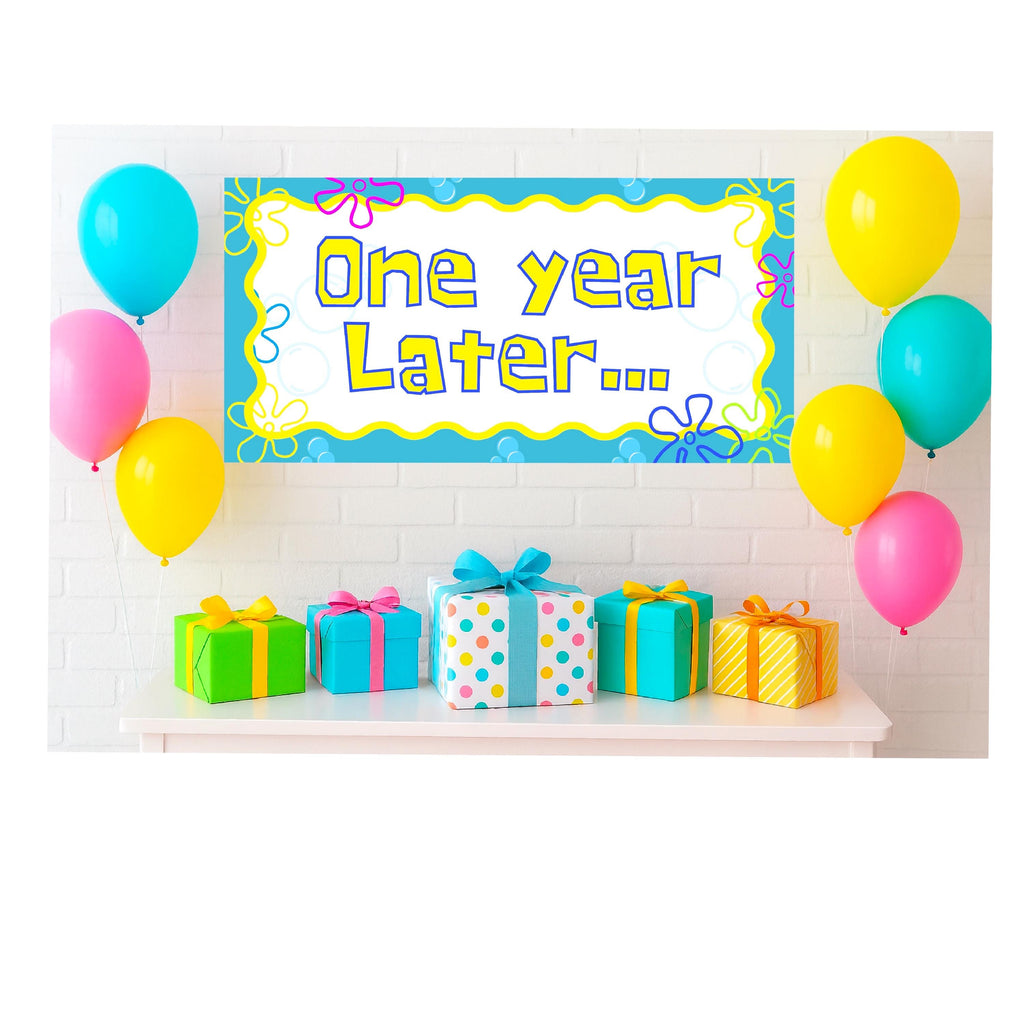 Happy birthday banner, Birthday Banner for yard, Custom birthday banner, 25 Years Later, What's funnier than 24, One year later