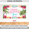 Hawaiian Birthday Banner | Tropical Luau Party Decorations