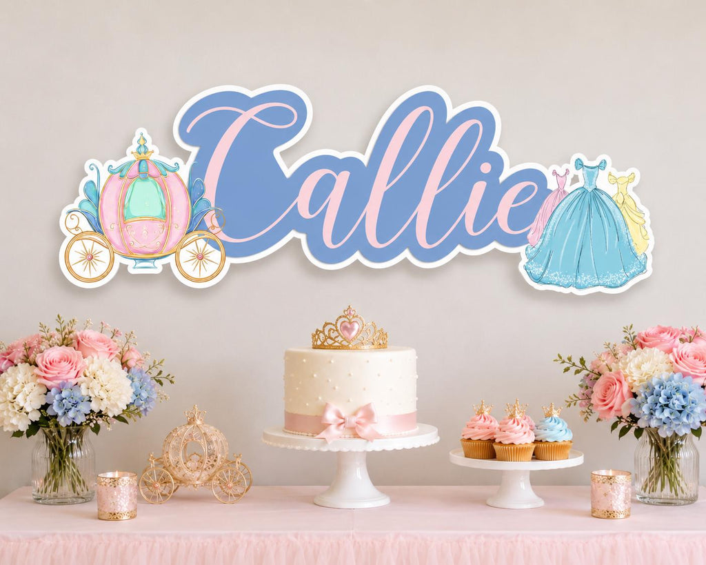 Princess Birthday Foam Board Cutout Sign | Custom Princess Party Decor | Personalized Name Sign | Princess Birthday Photo Prop | Fairytale P